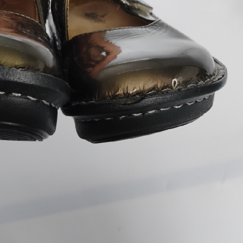 Alegria By PG Lite Metallic Mary Jane Shoes Moccasin Stitching  Slip-On 37 - Picture 8 of 11